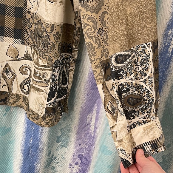 Vintage Alfred Dunner Patchwork blouse, size 14 - Picture 5 of 11